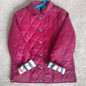 Burberry girl quilt jacket size 6y